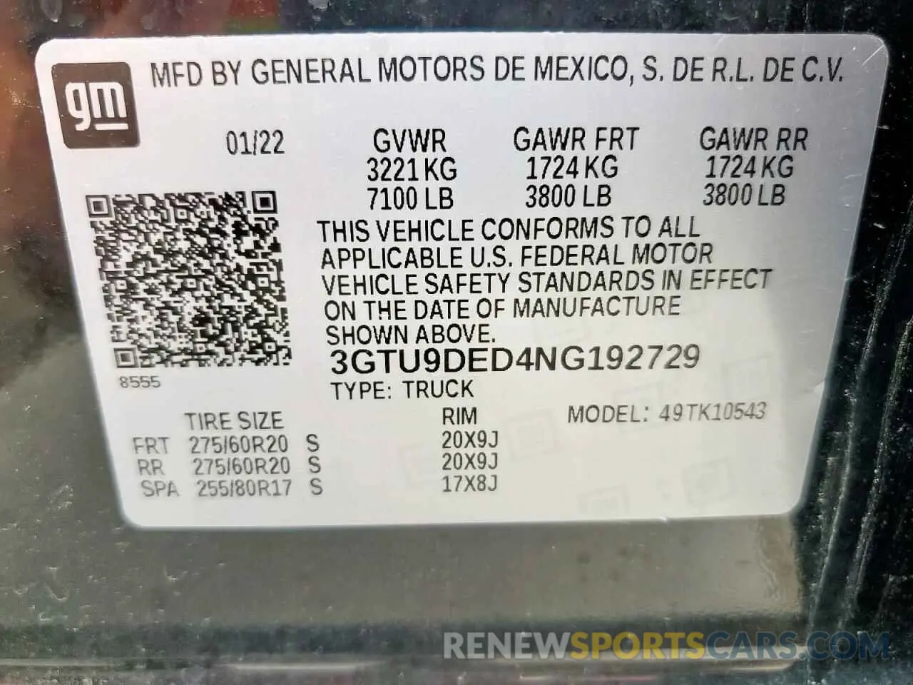 12 Photograph of a damaged car 3GTU9DED4NG192729 GMC SIERRA 2022