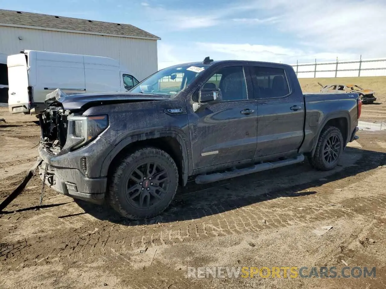1 Photograph of a damaged car 3GTUUCET1NG564494 GMC SIERRA 2022