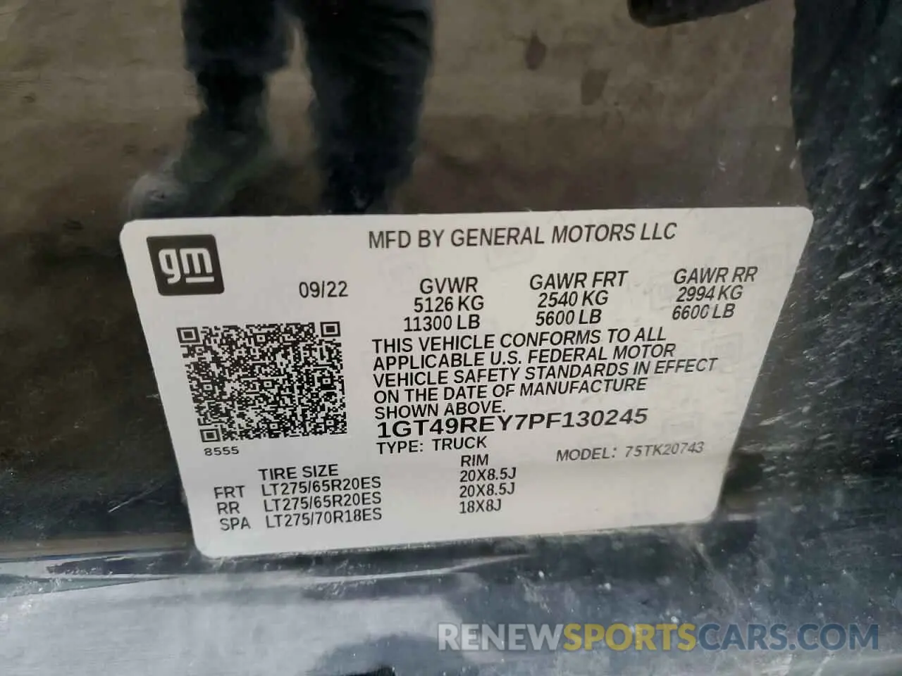 12 Photograph of a damaged car 1GT49REY7PF130245 GMC SIERRA 2023
