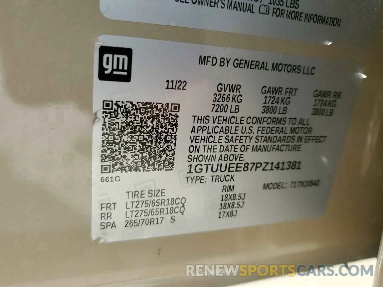 12 Photograph of a damaged car 1GTUUEE87PZ141381 GMC SIERRA 2023