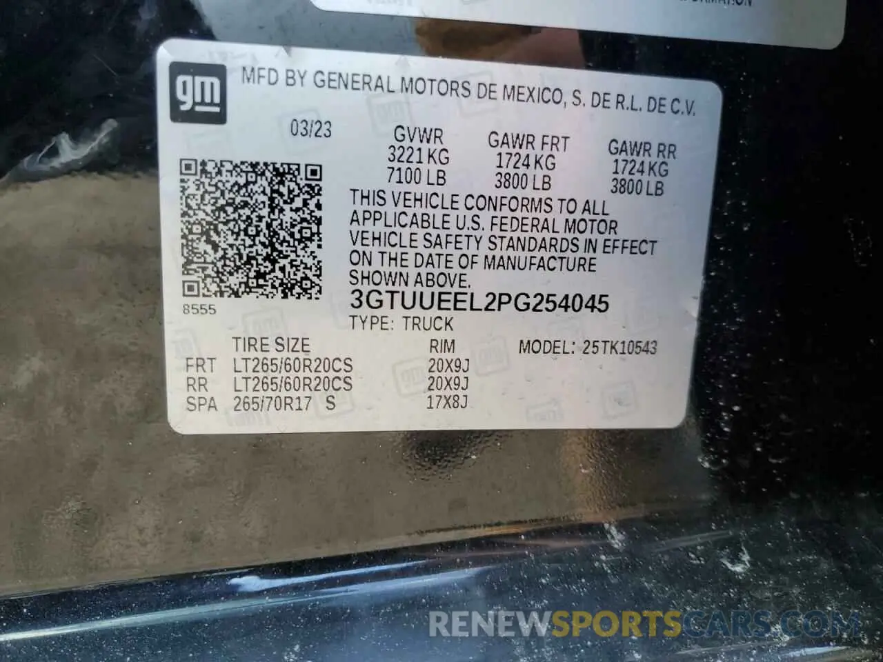 12 Photograph of a damaged car 3GTUUEEL2PG254045 GMC SIERRA 2023