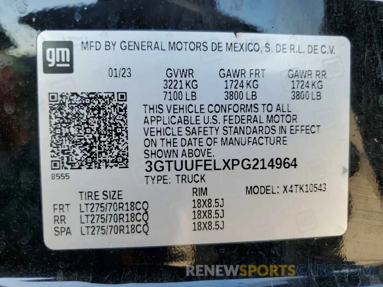 14 Photograph of a damaged car 3GTUUFELXPG214964 GMC SIERRA 2023