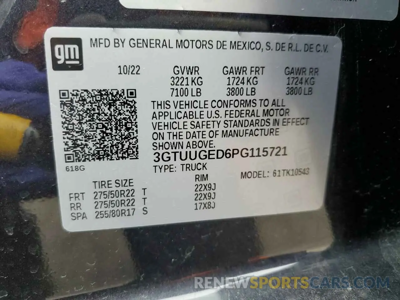 12 Photograph of a damaged car 3GTUUGED6PG115721 GMC SIERRA 2023