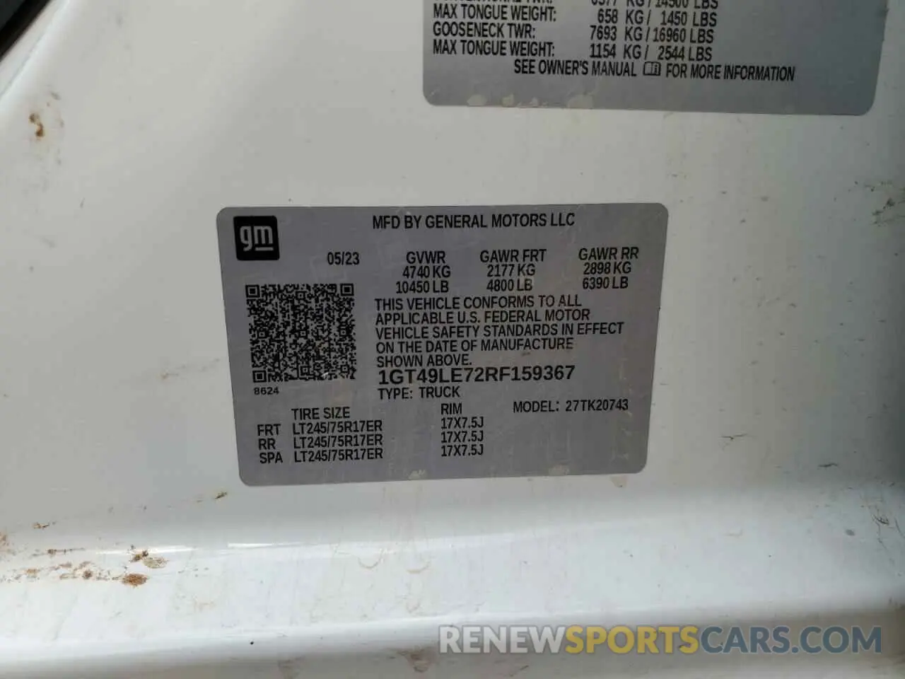 12 Photograph of a damaged car 1GT49LE72RF159367 GMC SIERRA 2024
