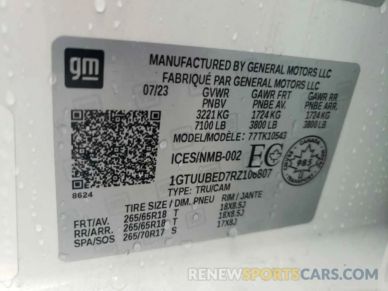 12 Photograph of a damaged car 1GTUUBED7RZ106807 GMC SIERRA 2024