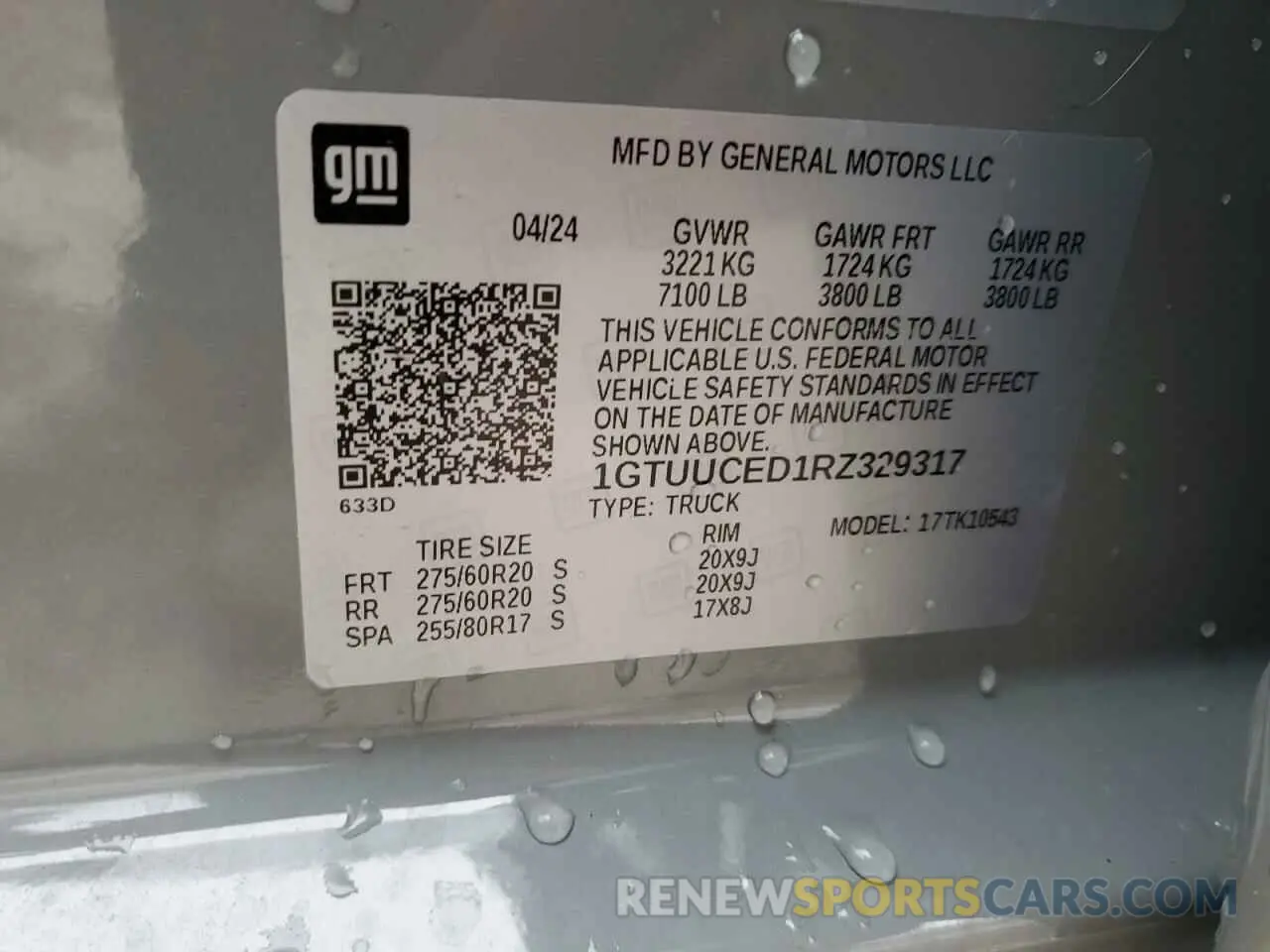 12 Photograph of a damaged car 1GTUUCED1RZ329317 GMC SIERRA 2024