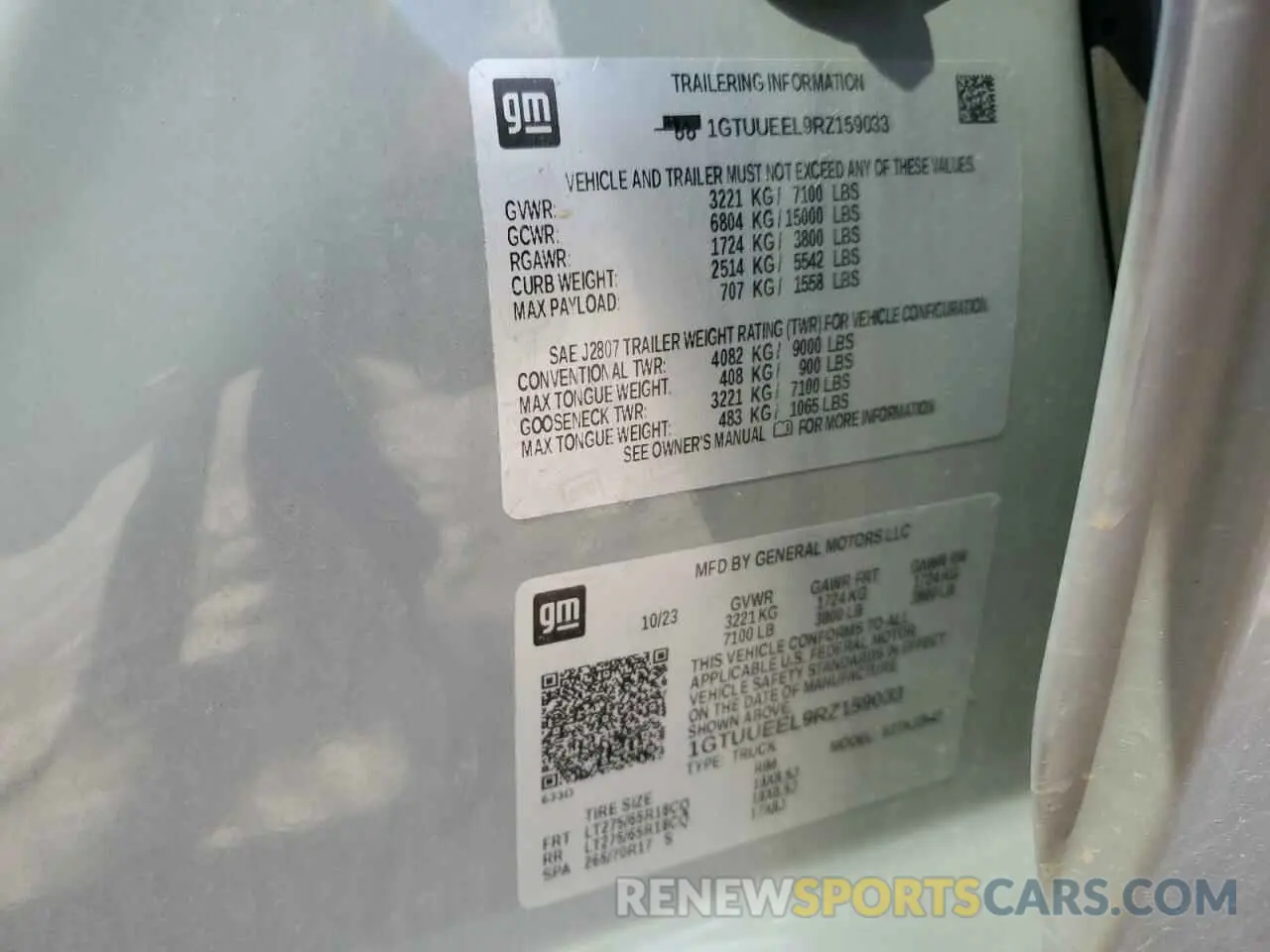 14 Photograph of a damaged car 1GTUUEEL9RZ159033 GMC SIERRA 2024