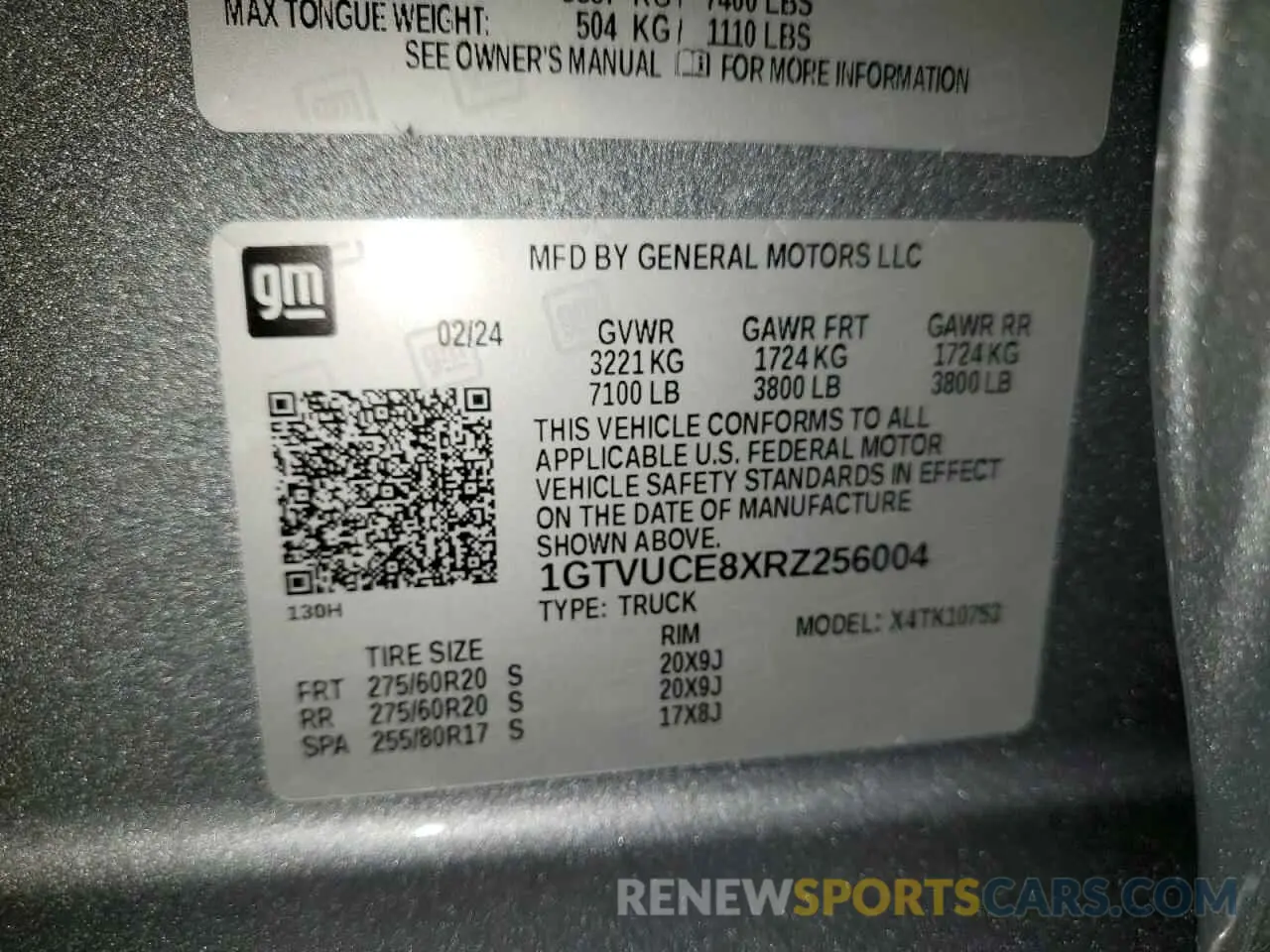 12 Photograph of a damaged car 1GTVUCE8XRZ256004 GMC SIERRA 2024