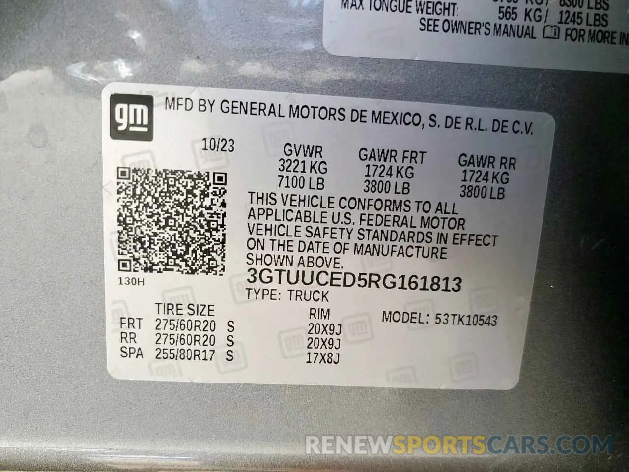 12 Photograph of a damaged car 3GTUUCED5RG161813 GMC SIERRA 2024