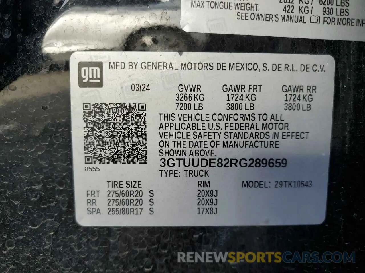 13 Photograph of a damaged car 3GTUUDE82RG289659 GMC SIERRA 2024