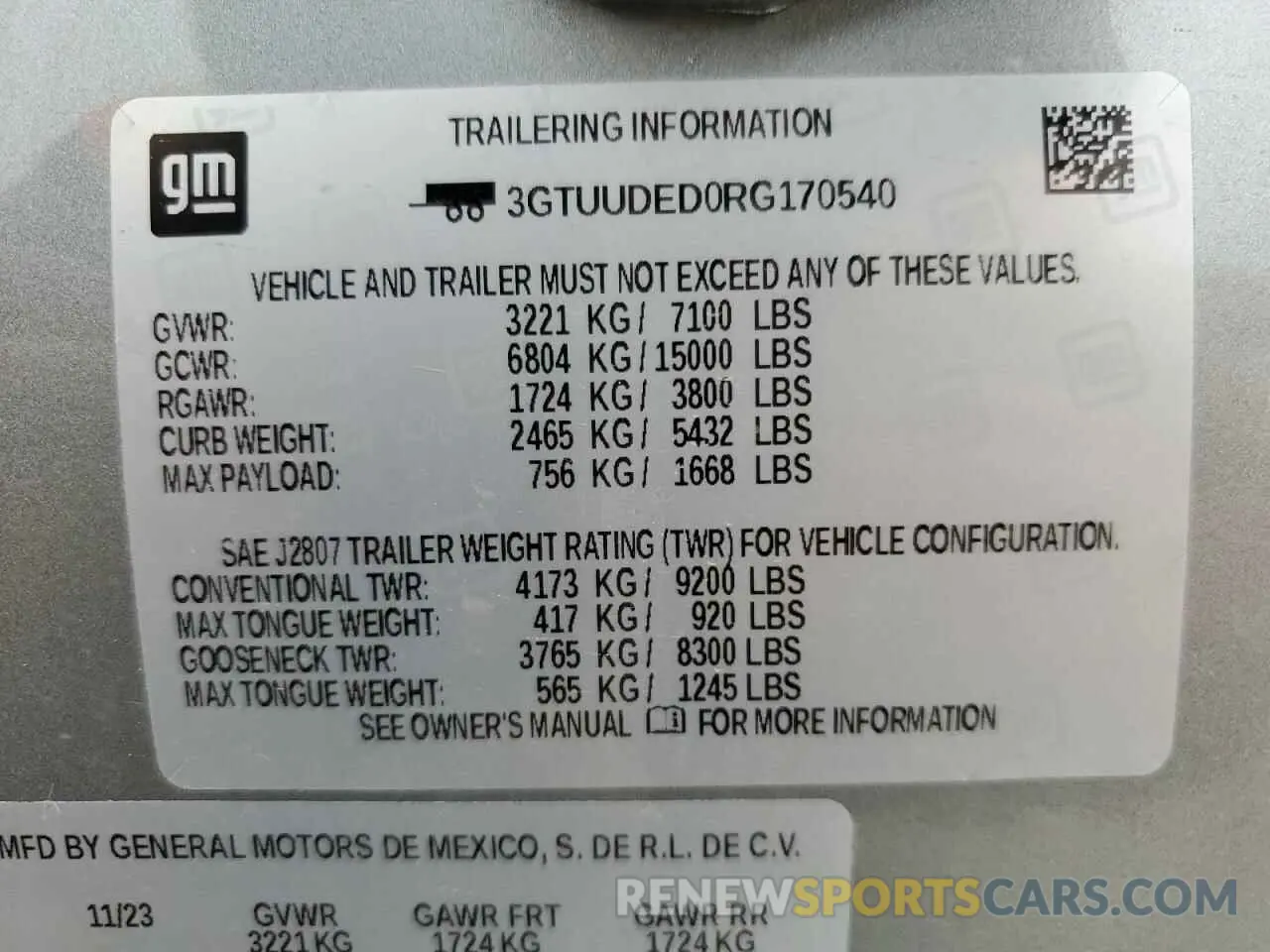 15 Photograph of a damaged car 3GTUUDED0RG170540 GMC SIERRA 2024