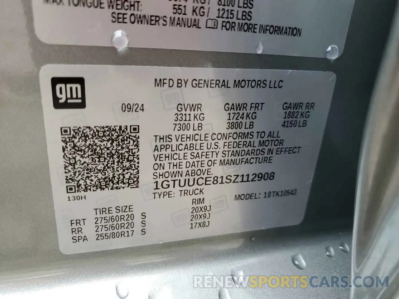 12 Photograph of a damaged car 1GTUUCE81SZ112908 GMC SIERRA 2025