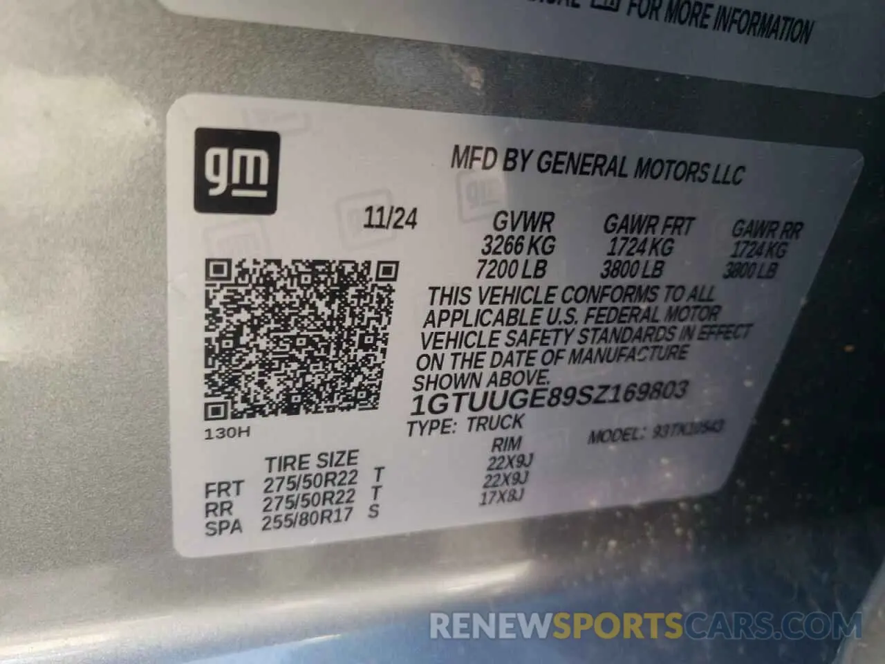 12 Photograph of a damaged car 1GTUUGE89SZ169803 GMC SIERRA 2025