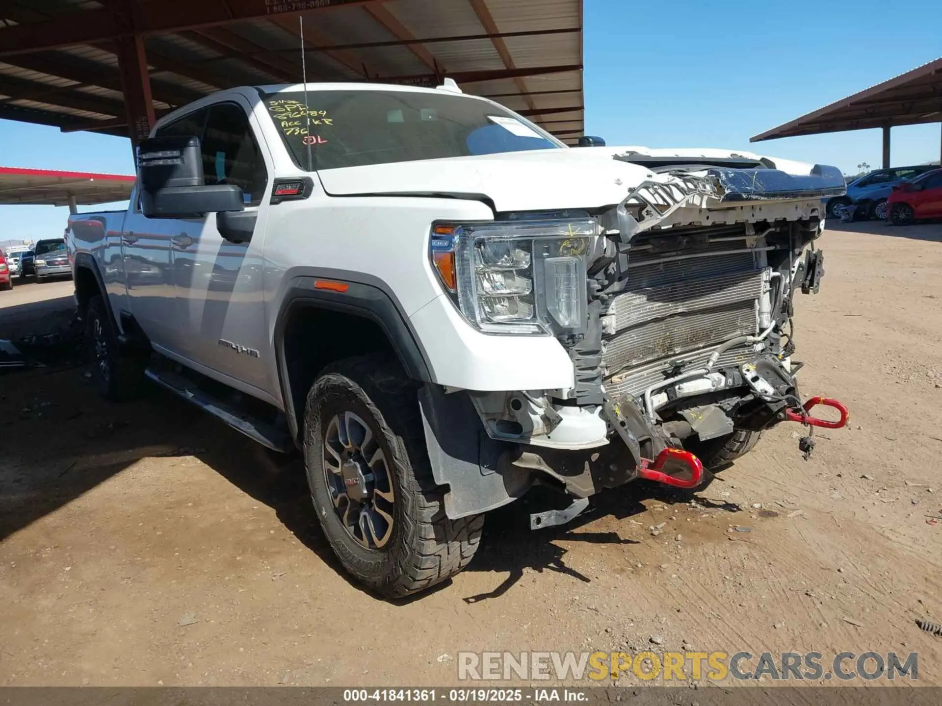 1 Photograph of a damaged car 1GT19PEY2MF124565 GMC SIERRA 2500HD 2021
