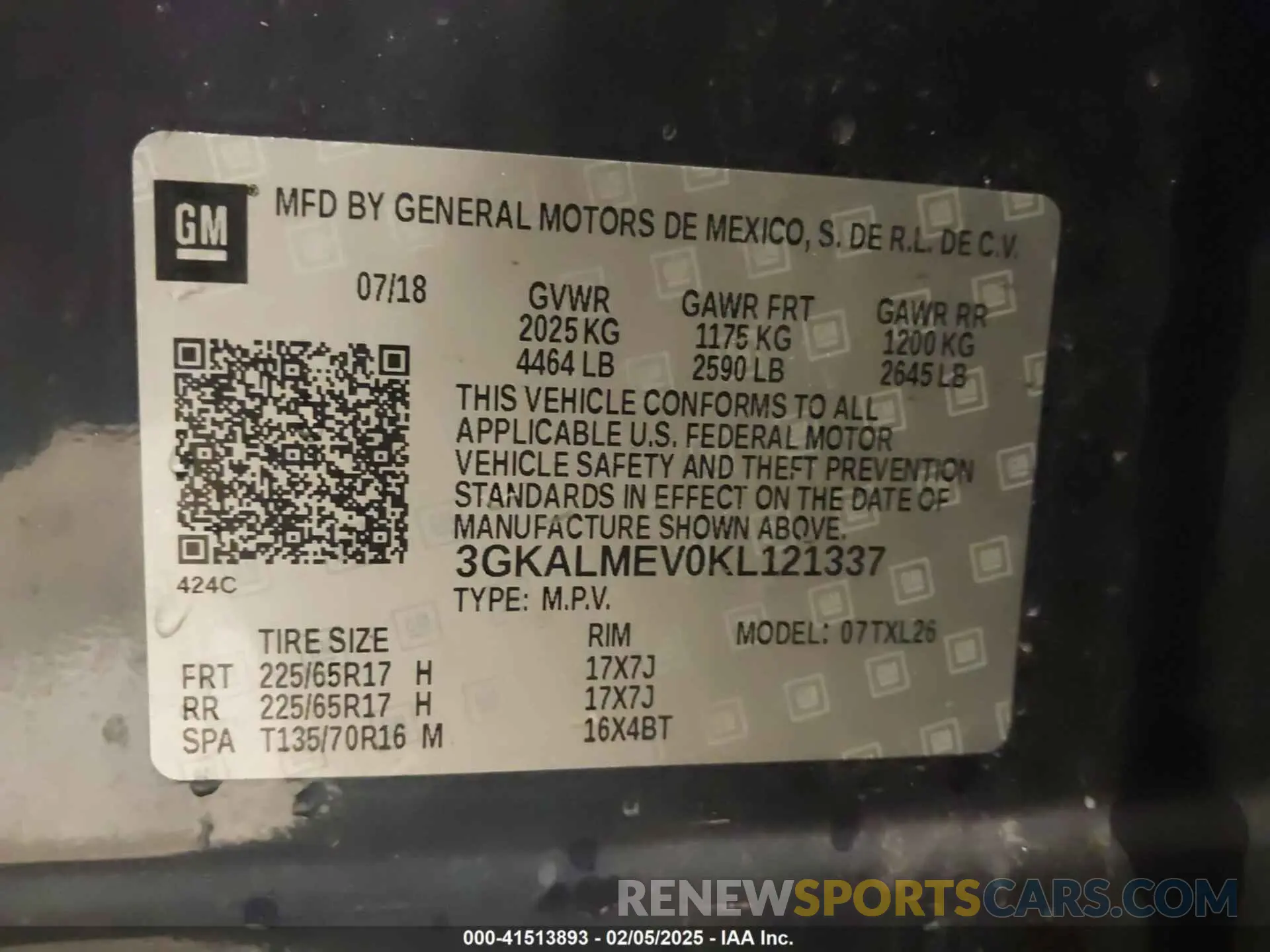 9 Photograph of a damaged car 3GKALMEV0KL121337 GMC TERRAIN 2019