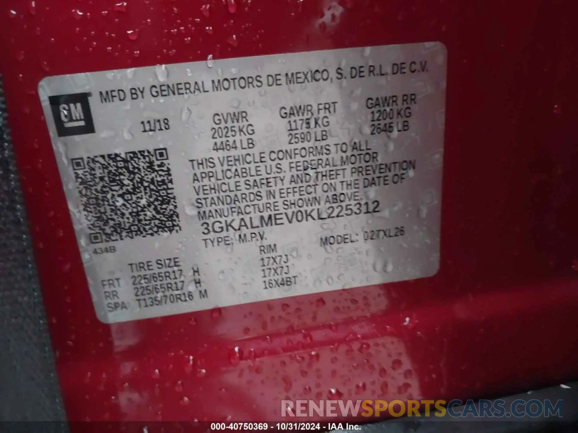 9 Photograph of a damaged car 3GKALMEV0KL225312 GMC TERRAIN 2019
