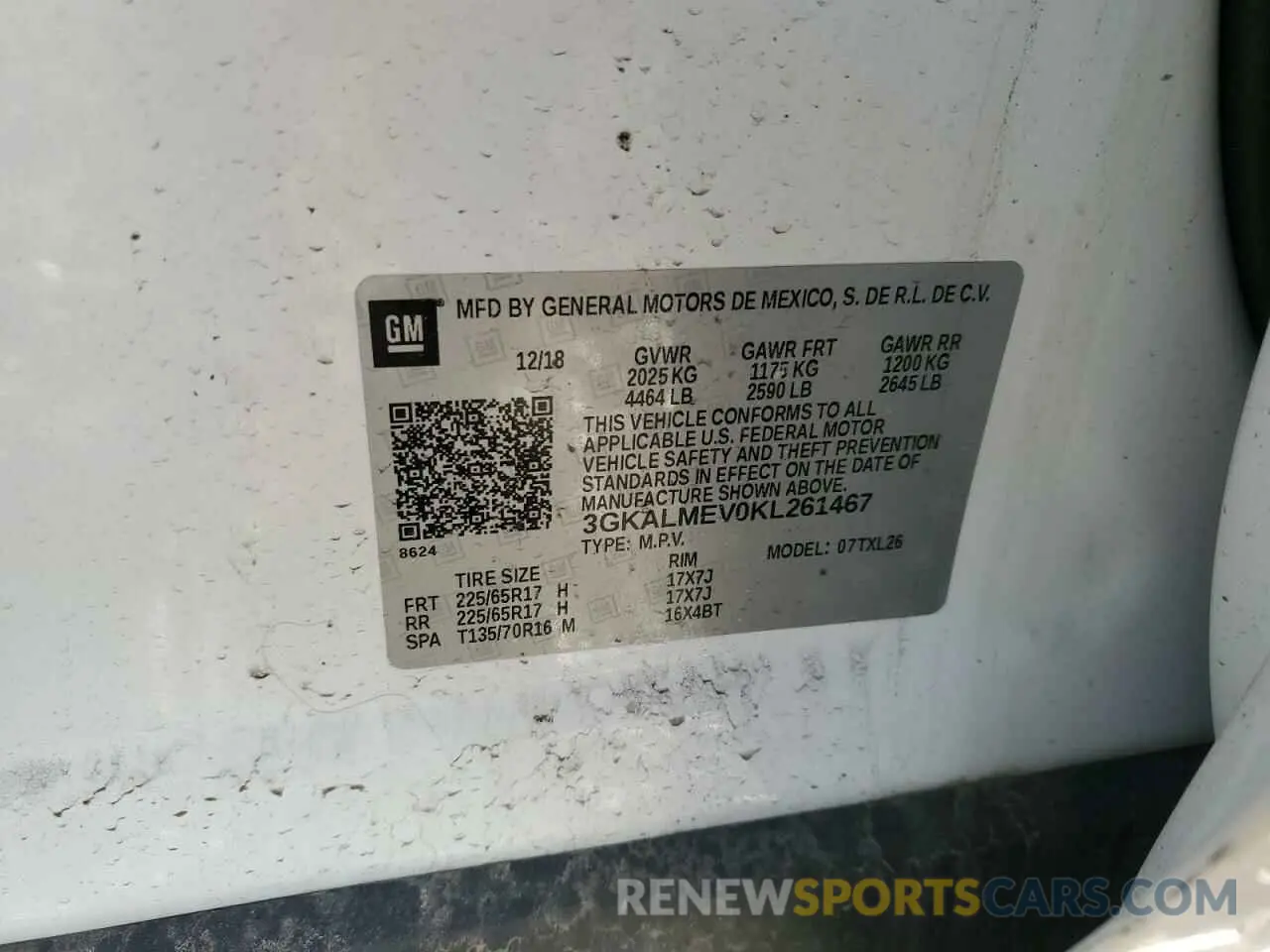 13 Photograph of a damaged car 3GKALMEV0KL261467 GMC TERRAIN 2019