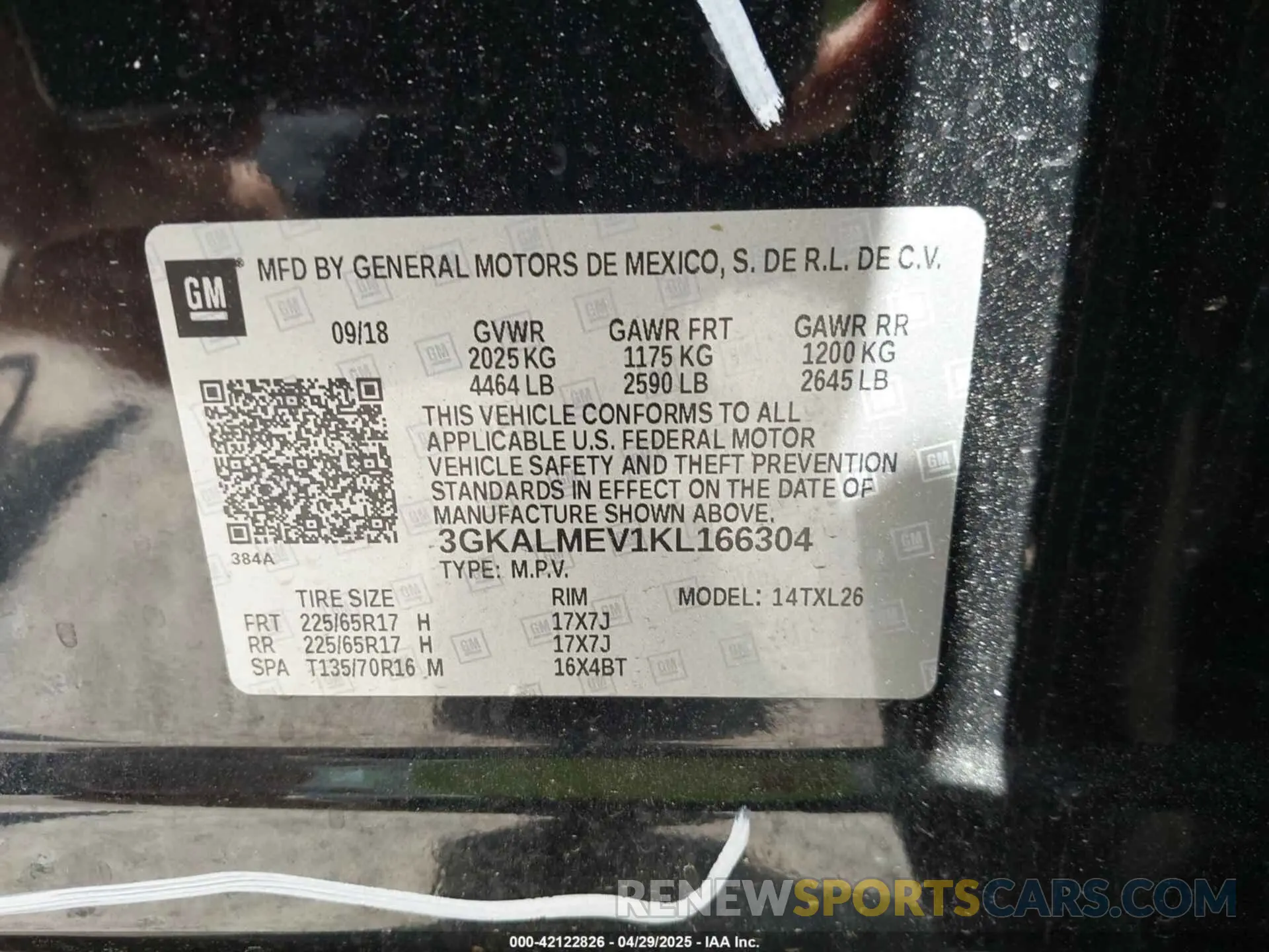 9 Photograph of a damaged car 3GKALMEV1KL166304 GMC TERRAIN 2019