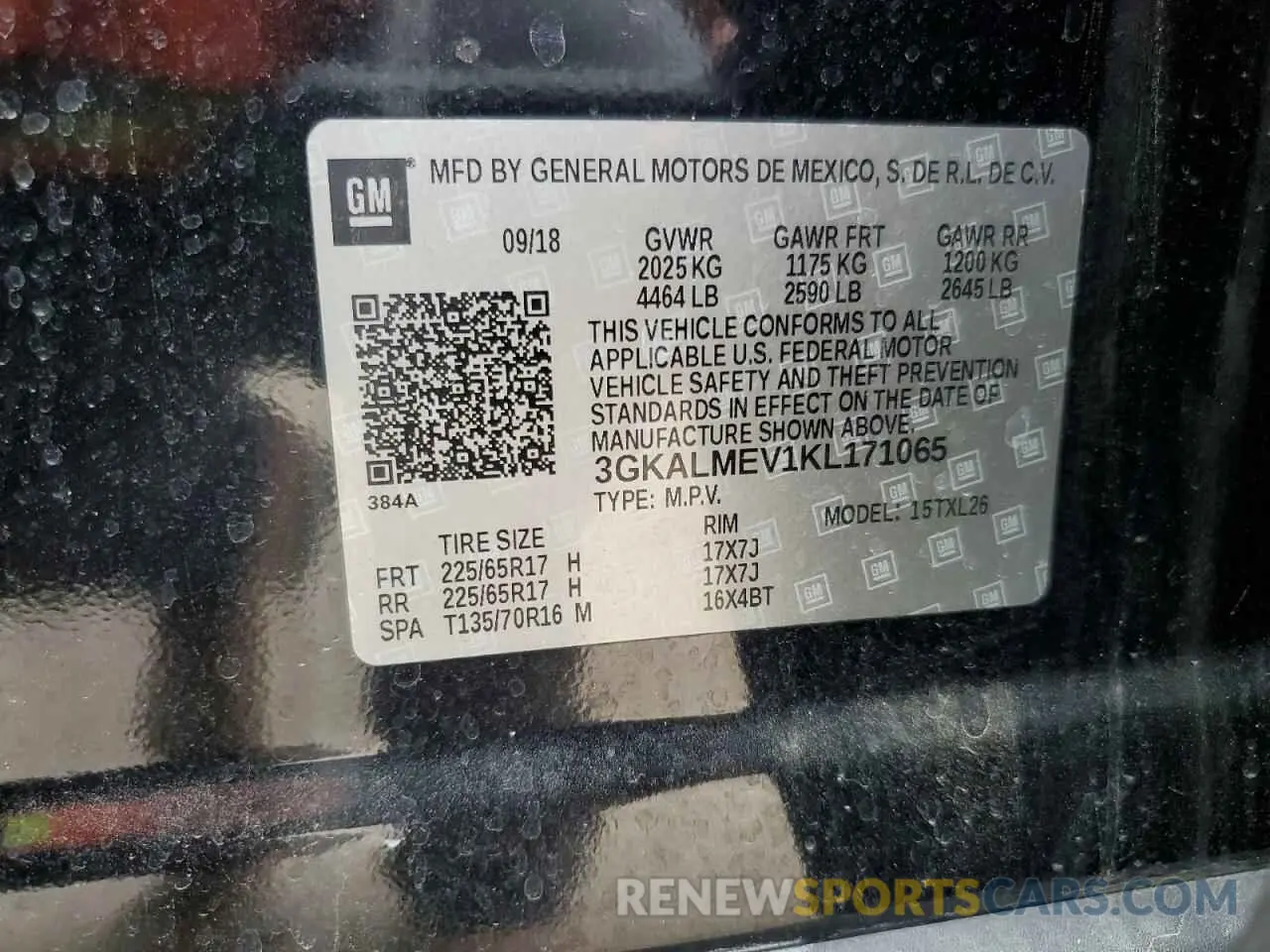 12 Photograph of a damaged car 3GKALMEV1KL171065 GMC TERRAIN 2019