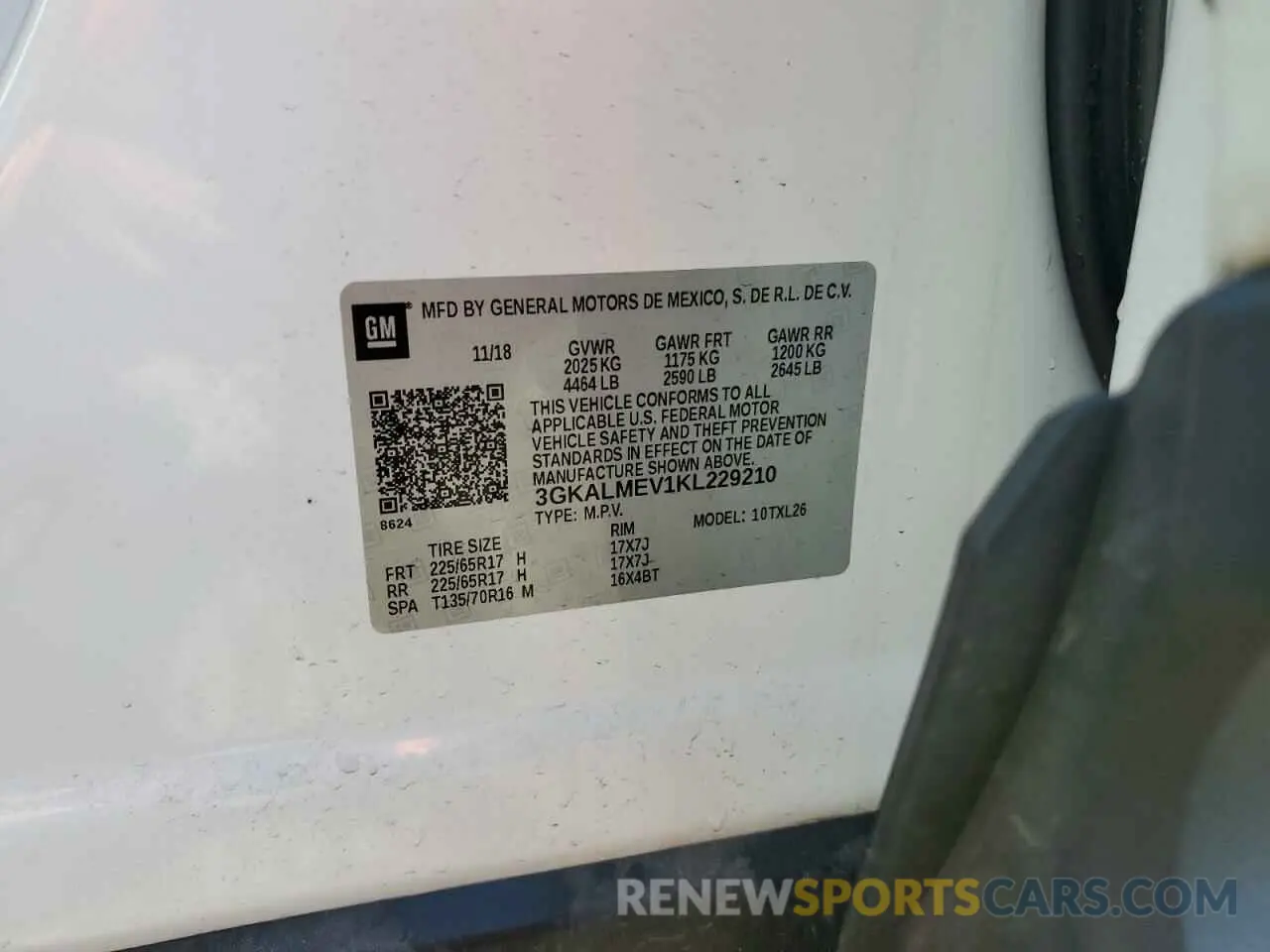 13 Photograph of a damaged car 3GKALMEV1KL229210 GMC TERRAIN 2019