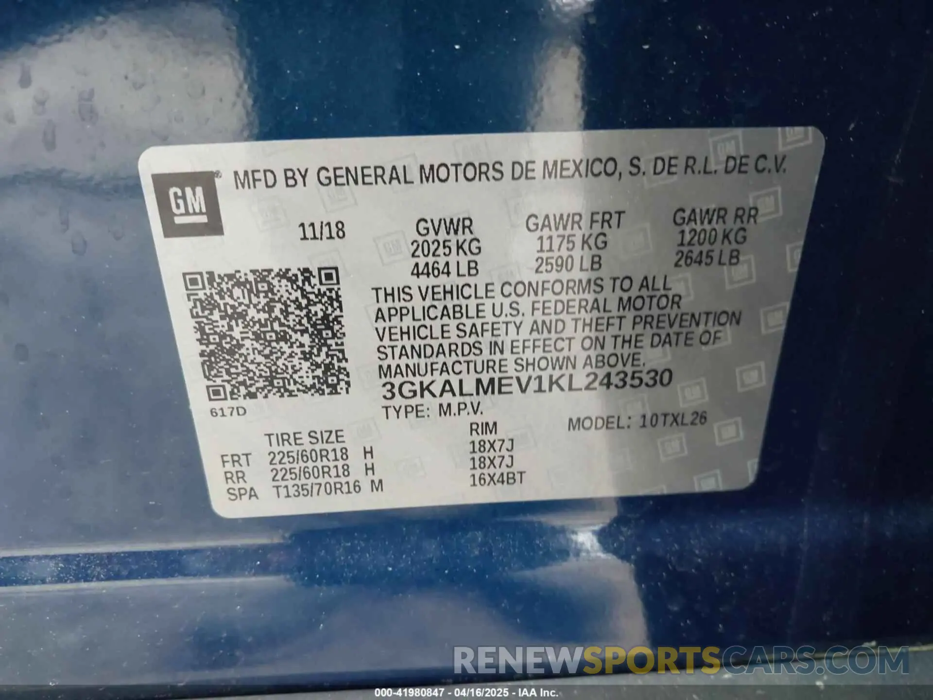 9 Photograph of a damaged car 3GKALMEV1KL243530 GMC TERRAIN 2019
