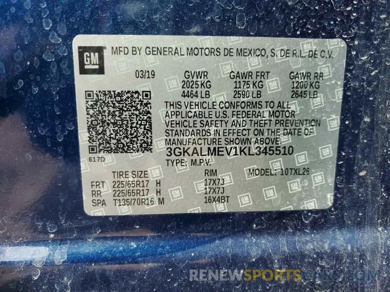 13 Photograph of a damaged car 3GKALMEV1KL345510 GMC TERRAIN 2019