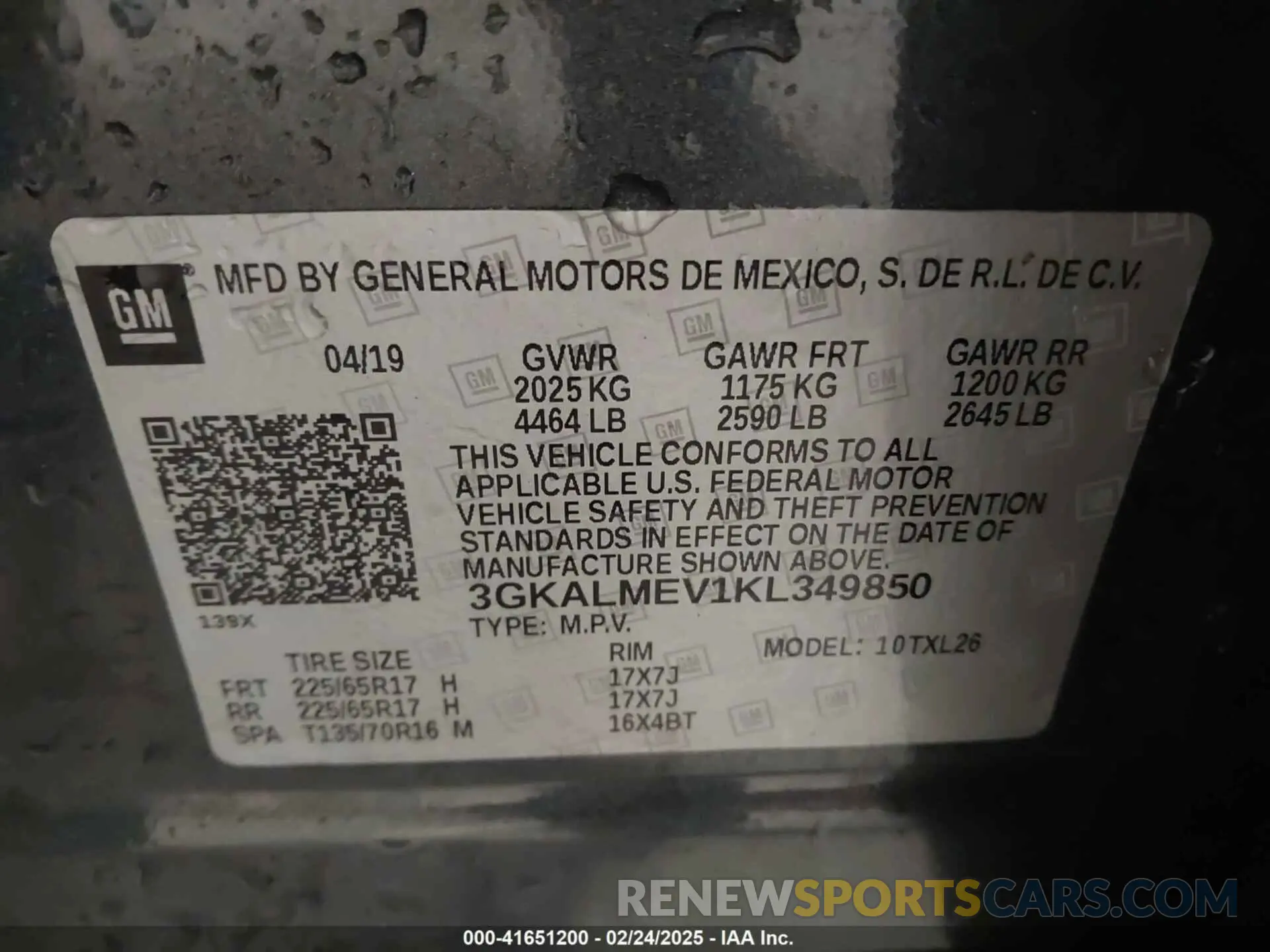 9 Photograph of a damaged car 3GKALMEV1KL349850 GMC TERRAIN 2019