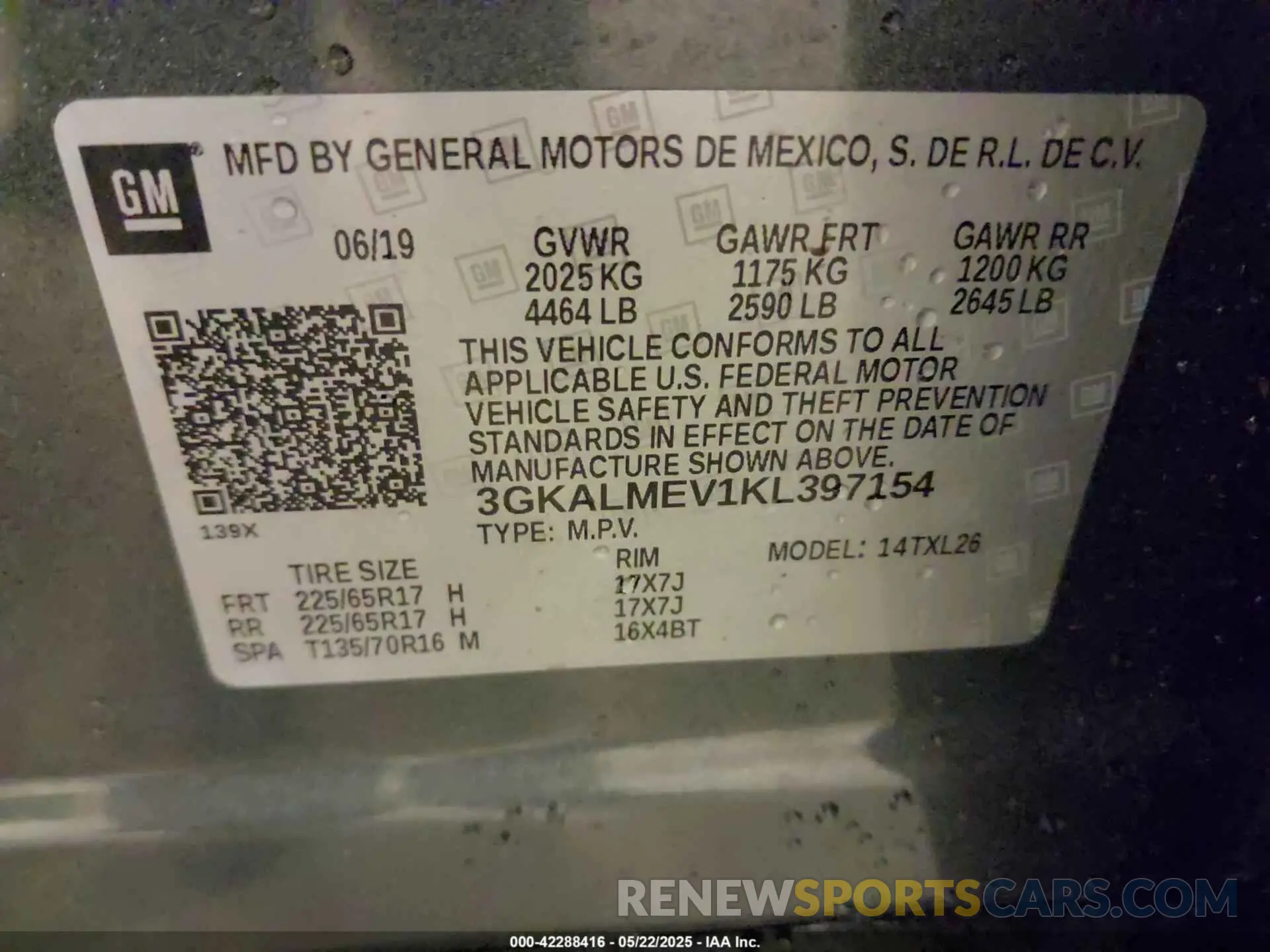9 Photograph of a damaged car 3GKALMEV1KL397154 GMC TERRAIN 2019