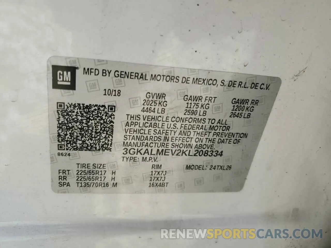 15 Photograph of a damaged car 3GKALMEV2KL208334 GMC TERRAIN 2019