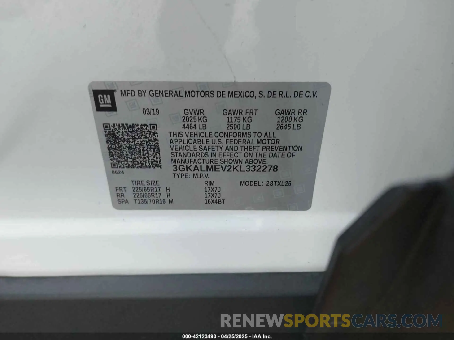 9 Photograph of a damaged car 3GKALMEV2KL332278 GMC TERRAIN 2019