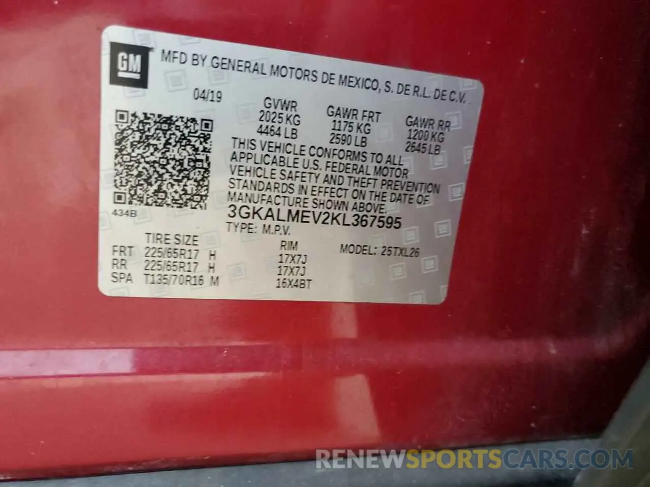 13 Photograph of a damaged car 3GKALMEV2KL367595 GMC TERRAIN 2019