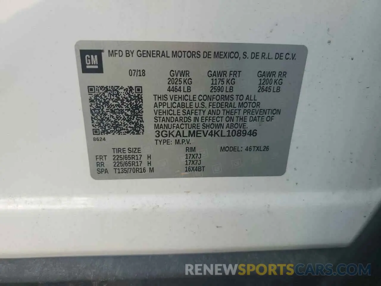 12 Photograph of a damaged car 3GKALMEV4KL108946 GMC TERRAIN 2019