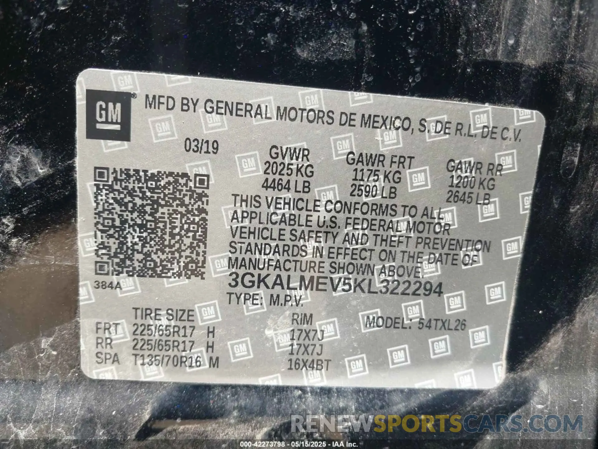 9 Photograph of a damaged car 3GKALMEV5KL322294 GMC TERRAIN 2019