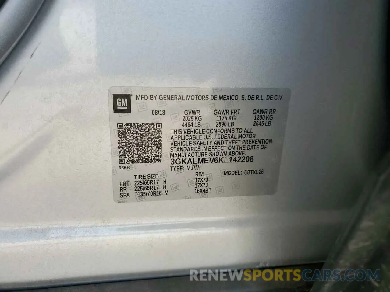 15 Photograph of a damaged car 3GKALMEV6KL142208 GMC TERRAIN 2019