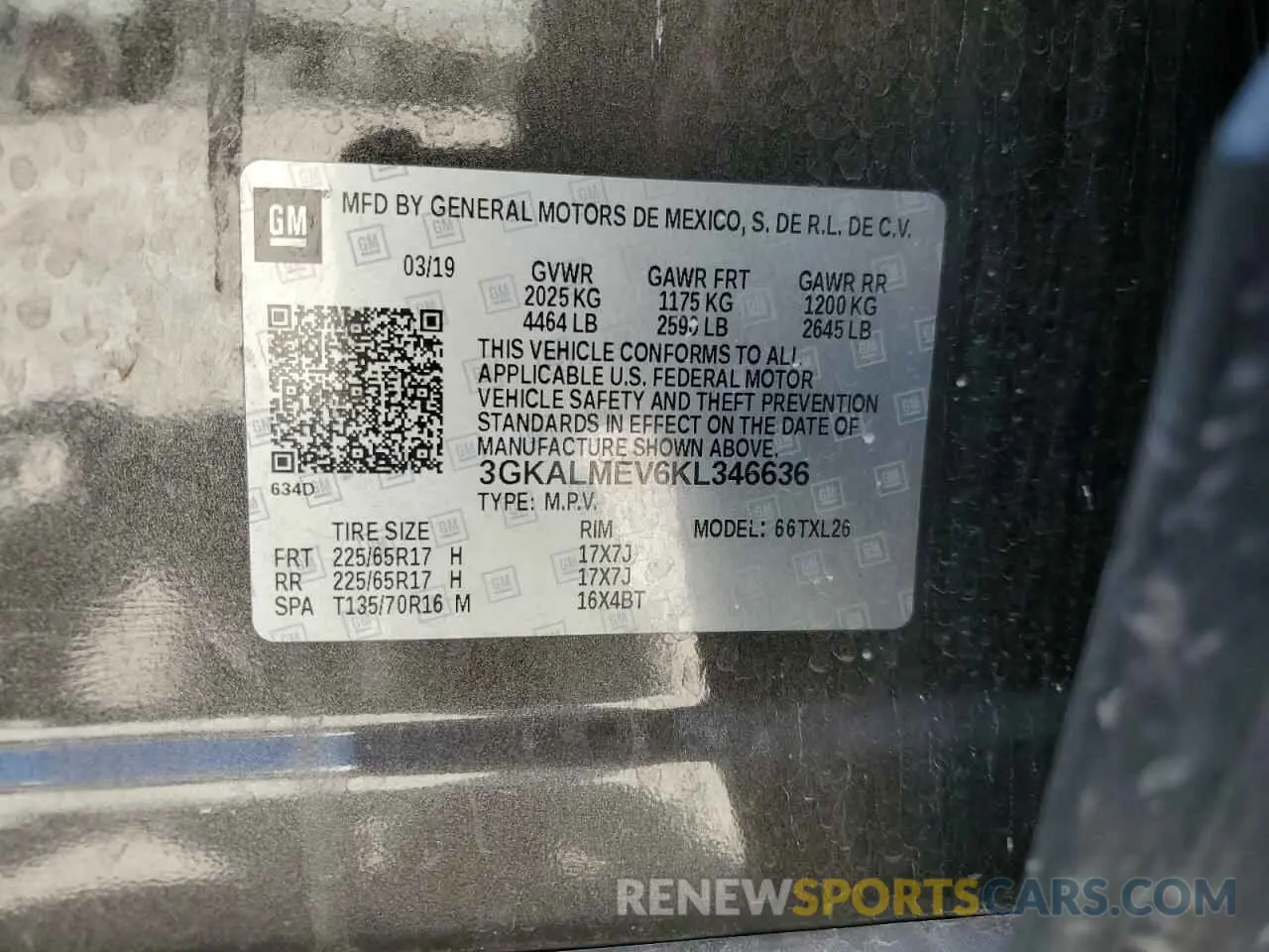 14 Photograph of a damaged car 3GKALMEV6KL346636 GMC TERRAIN 2019