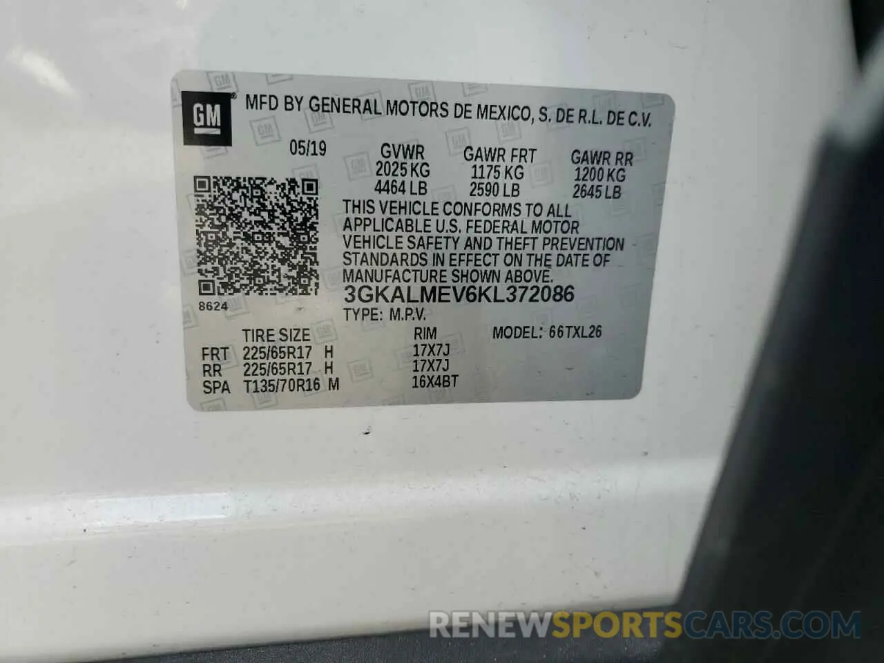 13 Photograph of a damaged car 3GKALMEV6KL372086 GMC TERRAIN 2019
