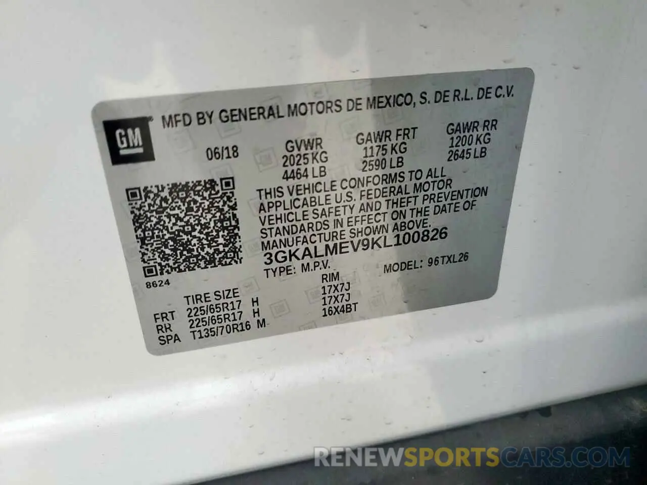 14 Photograph of a damaged car 3GKALMEV9KL100826 GMC TERRAIN 2019