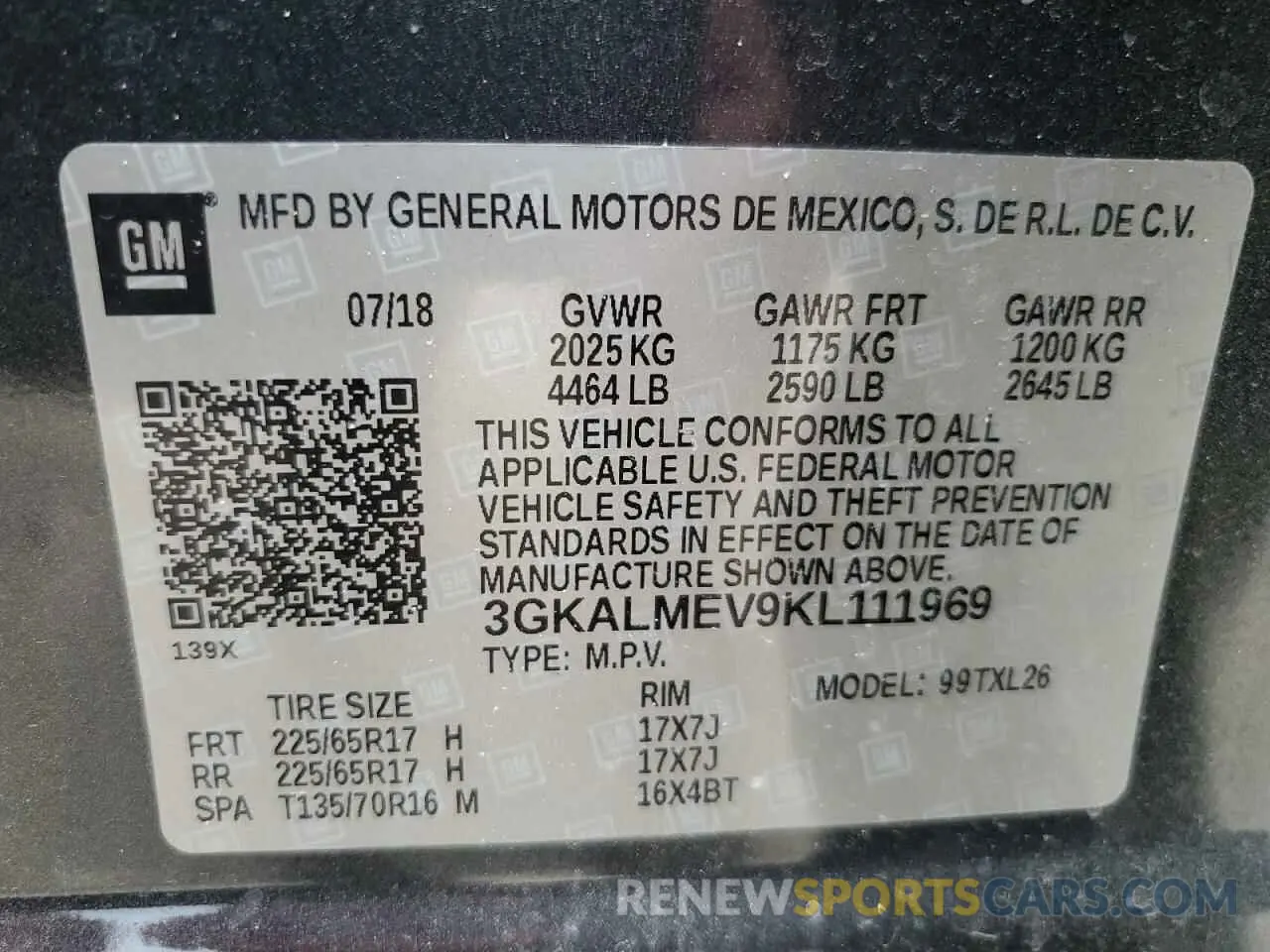 13 Photograph of a damaged car 3GKALMEV9KL111969 GMC TERRAIN 2019