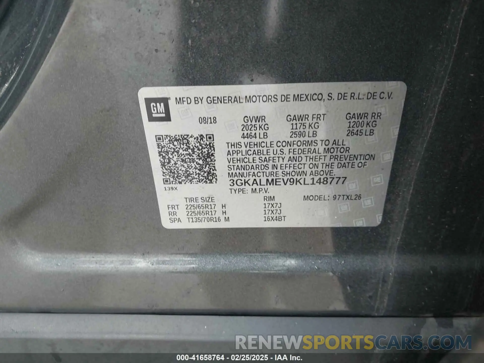 9 Photograph of a damaged car 3GKALMEV9KL148777 GMC TERRAIN 2019