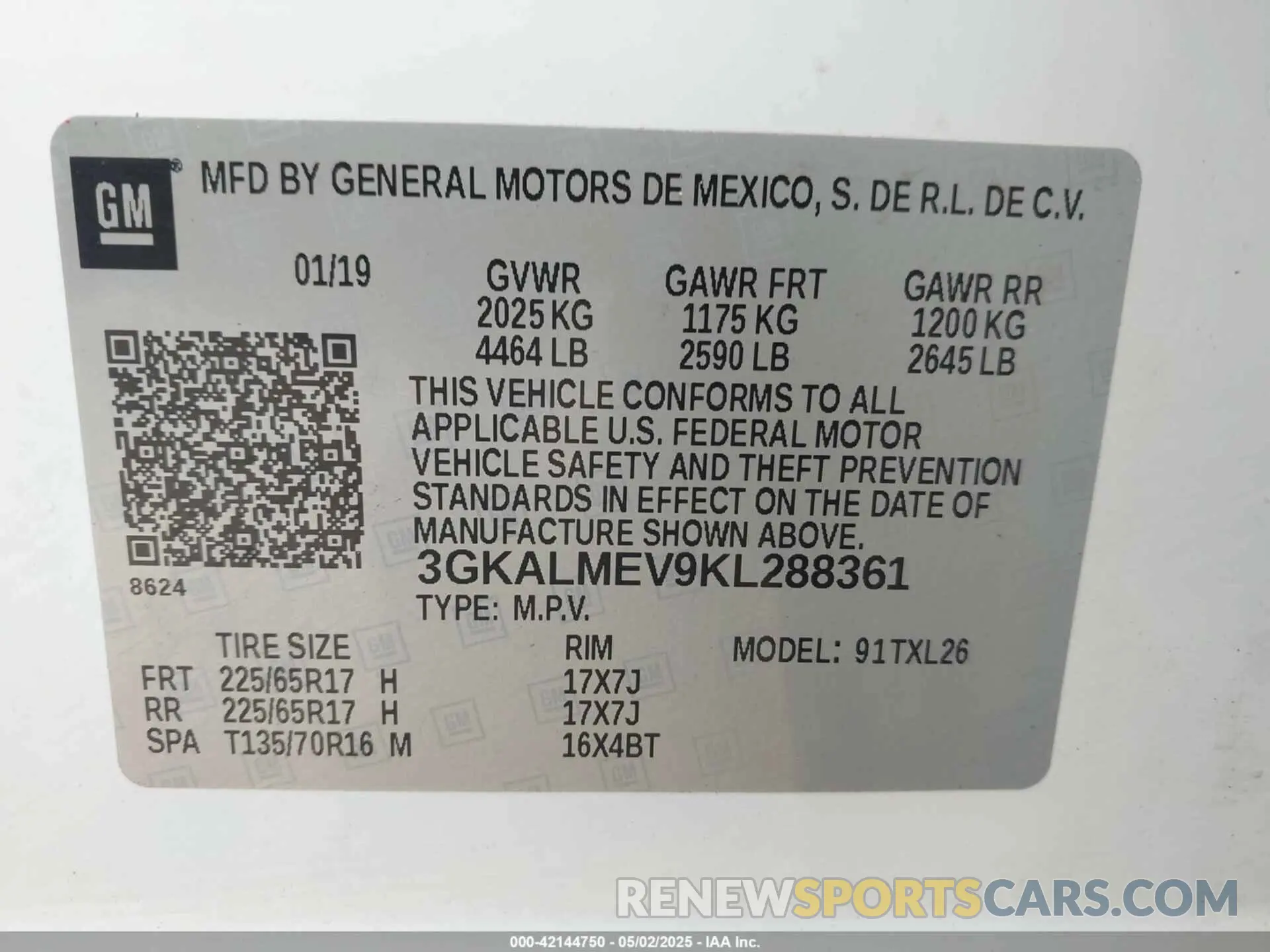9 Photograph of a damaged car 3GKALMEV9KL288361 GMC TERRAIN 2019