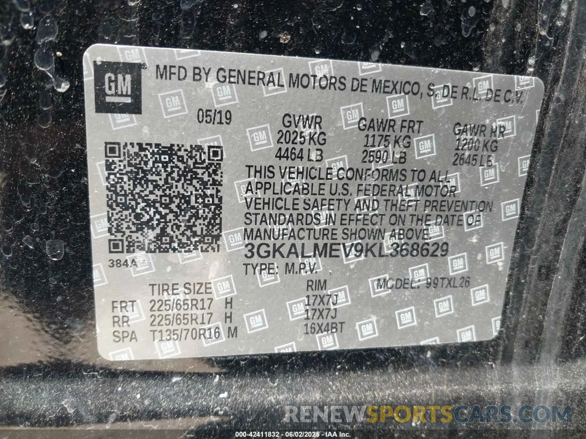 9 Photograph of a damaged car 3GKALMEV9KL368629 GMC TERRAIN 2019