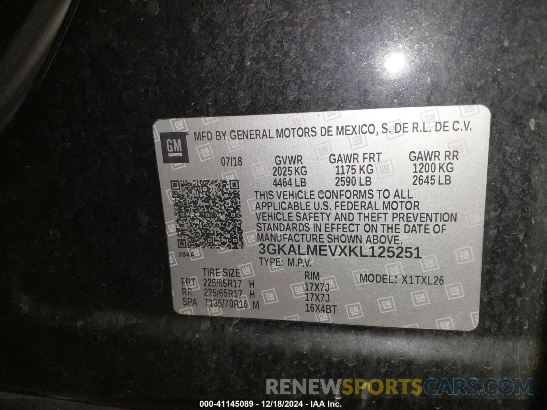 9 Photograph of a damaged car 3GKALMEVXKL125251 GMC TERRAIN 2019