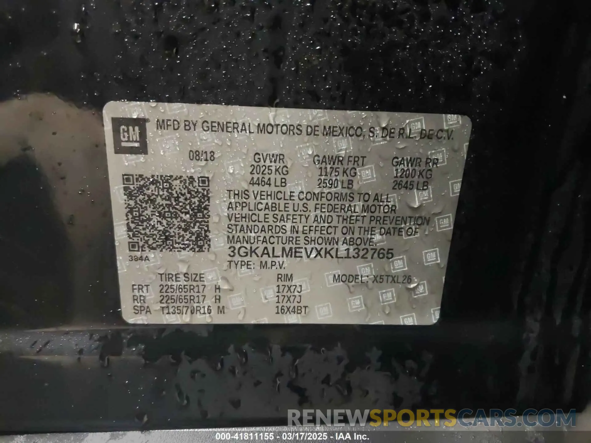 9 Photograph of a damaged car 3GKALMEVXKL132765 GMC TERRAIN 2019