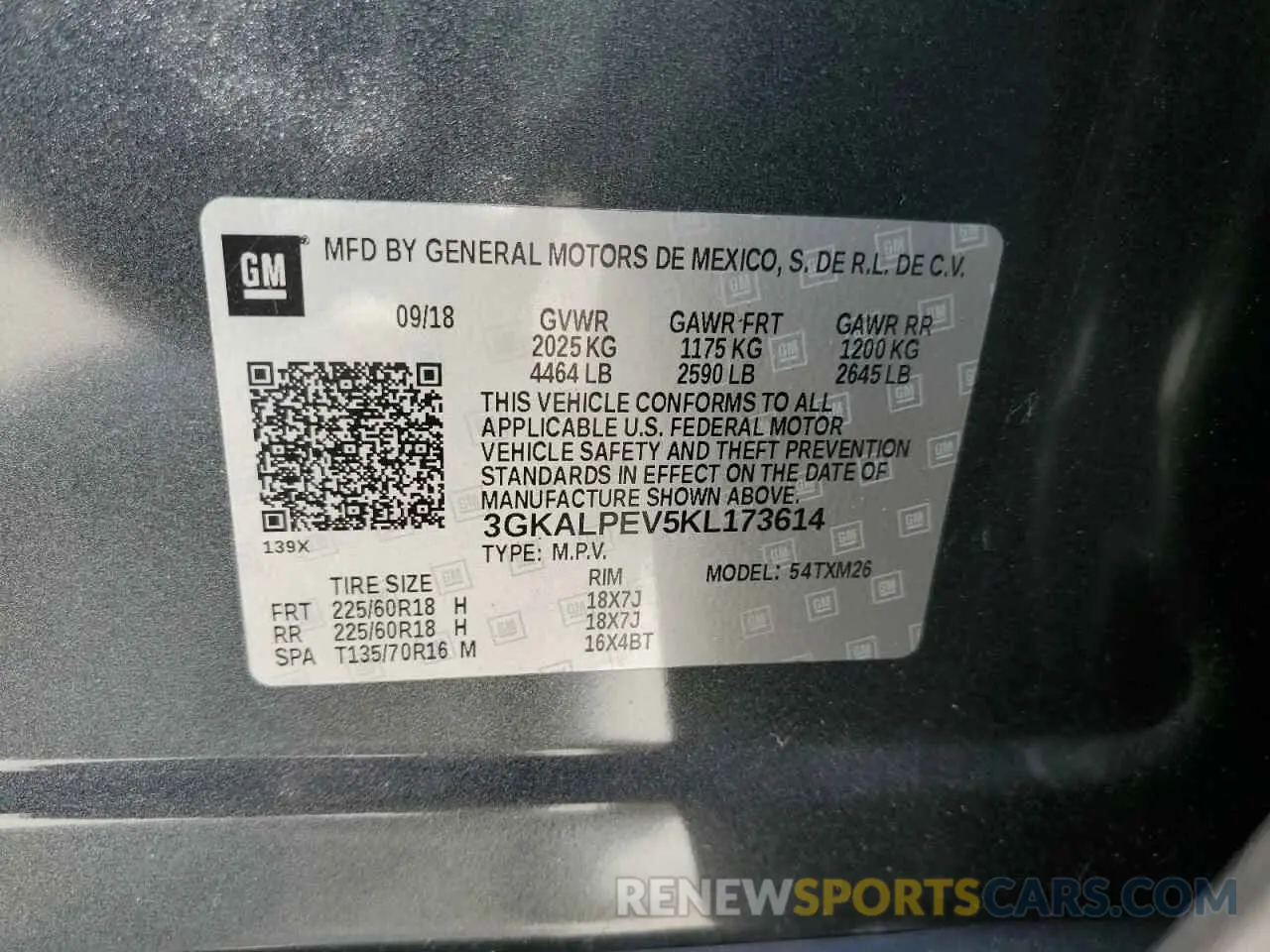 13 Photograph of a damaged car 3GKALPEV5KL173614 GMC TERRAIN 2019
