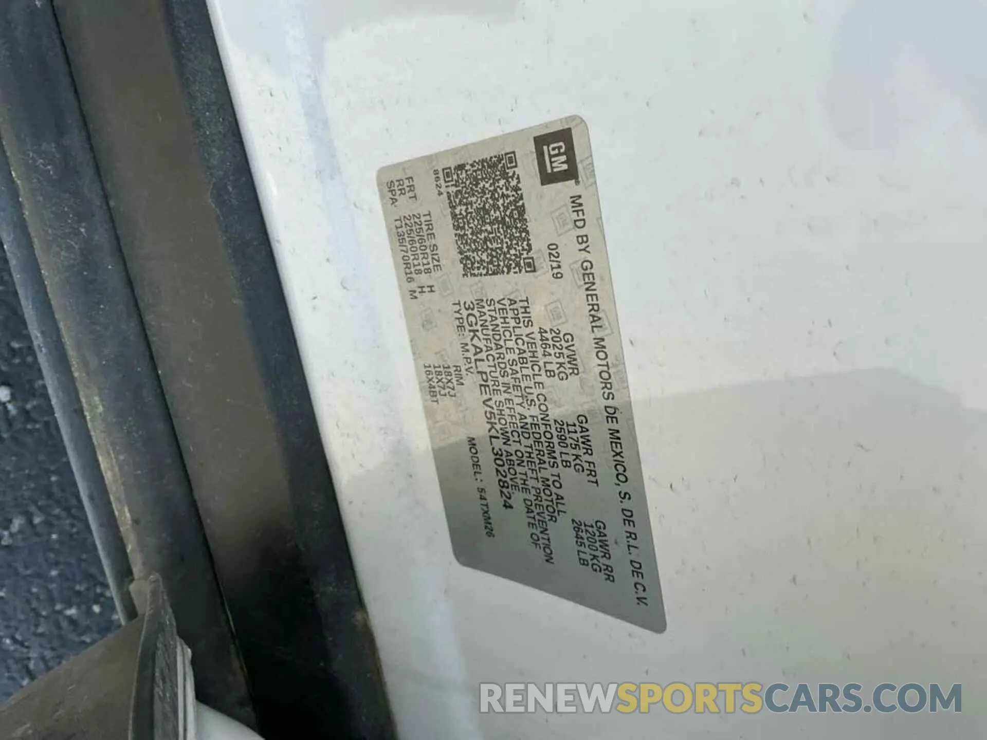 19 Photograph of a damaged car 3GKALPEV5KL302824 GMC TERRAIN 2019