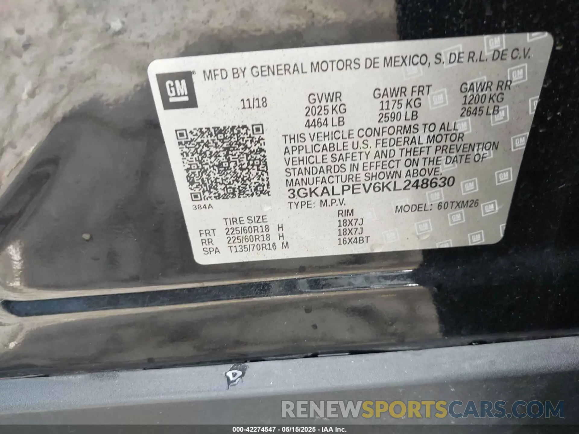9 Photograph of a damaged car 3GKALPEV6KL248630 GMC TERRAIN 2019