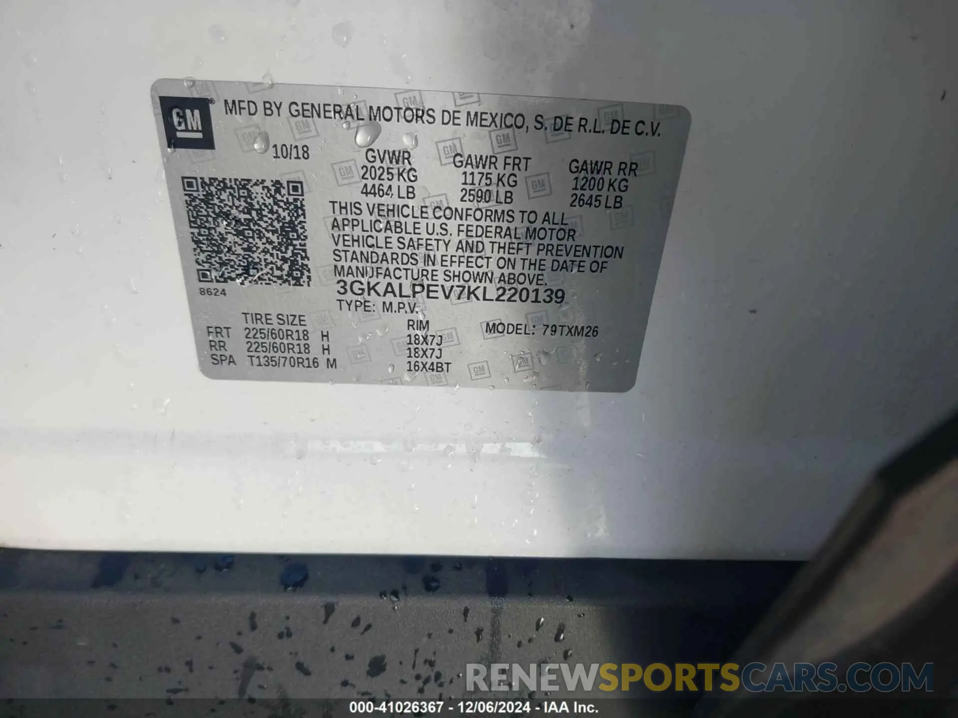 9 Photograph of a damaged car 3GKALPEV7KL220139 GMC TERRAIN 2019