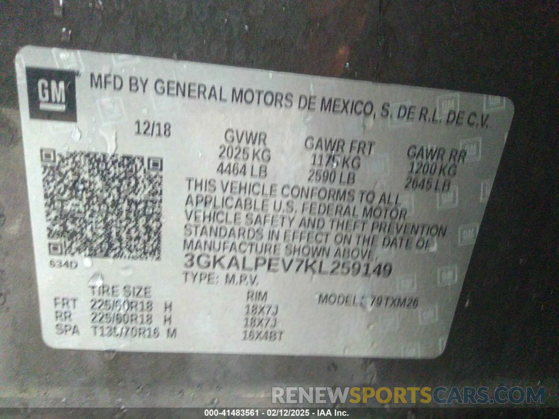 9 Photograph of a damaged car 3GKALPEV7KL259149 GMC TERRAIN 2019