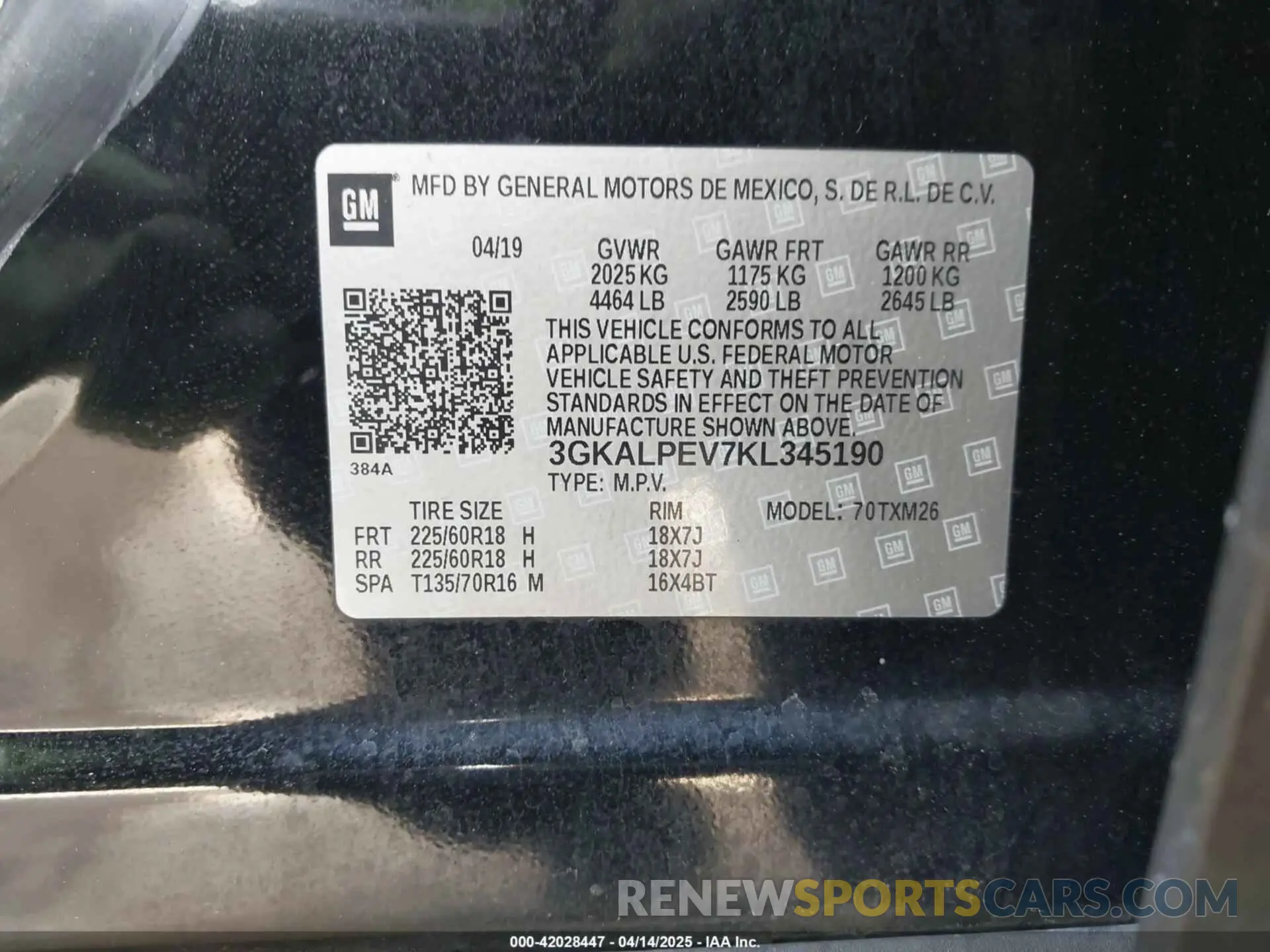9 Photograph of a damaged car 3GKALPEV7KL345190 GMC TERRAIN 2019