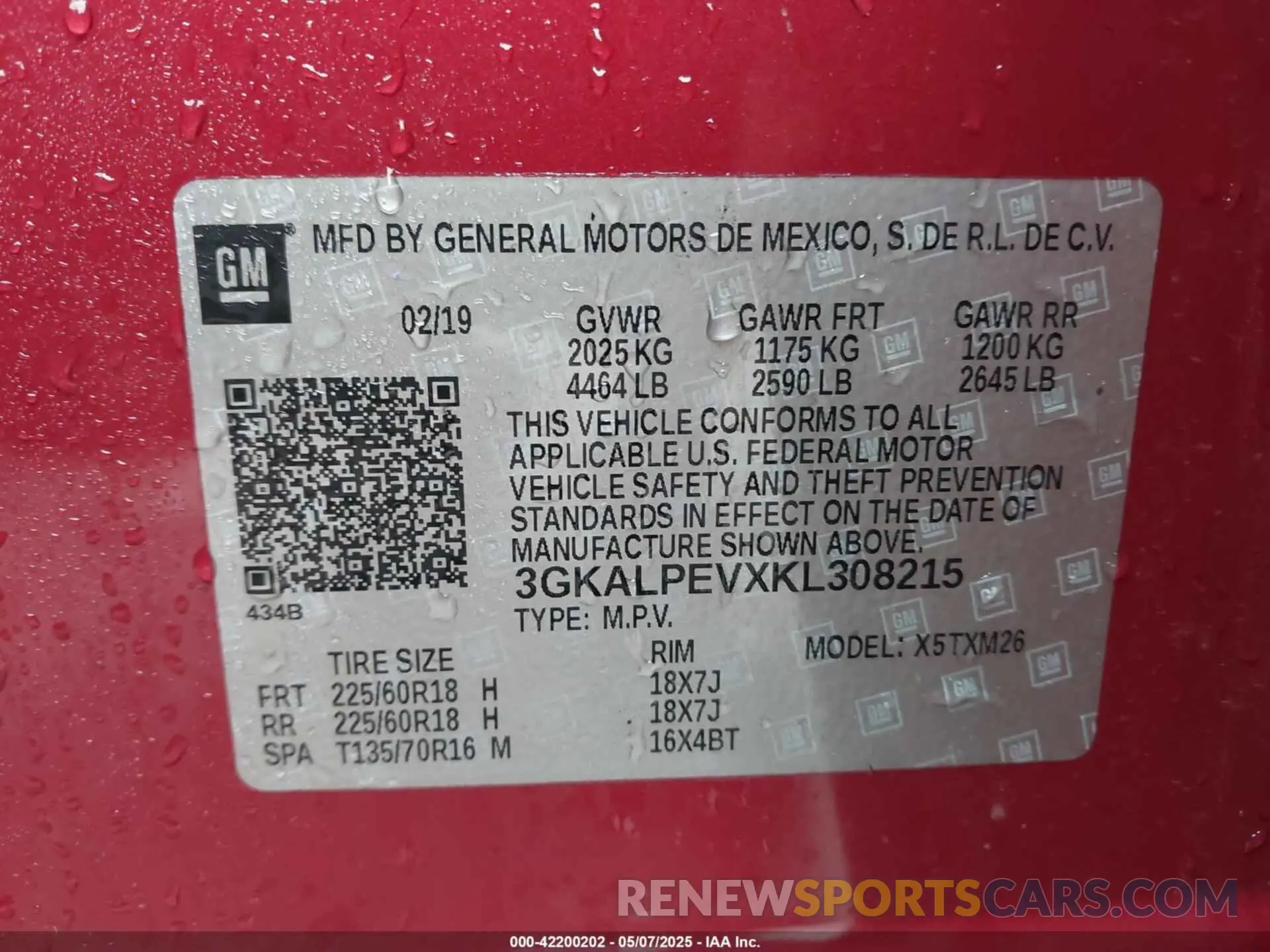 9 Photograph of a damaged car 3GKALPEVXKL308215 GMC TERRAIN 2019